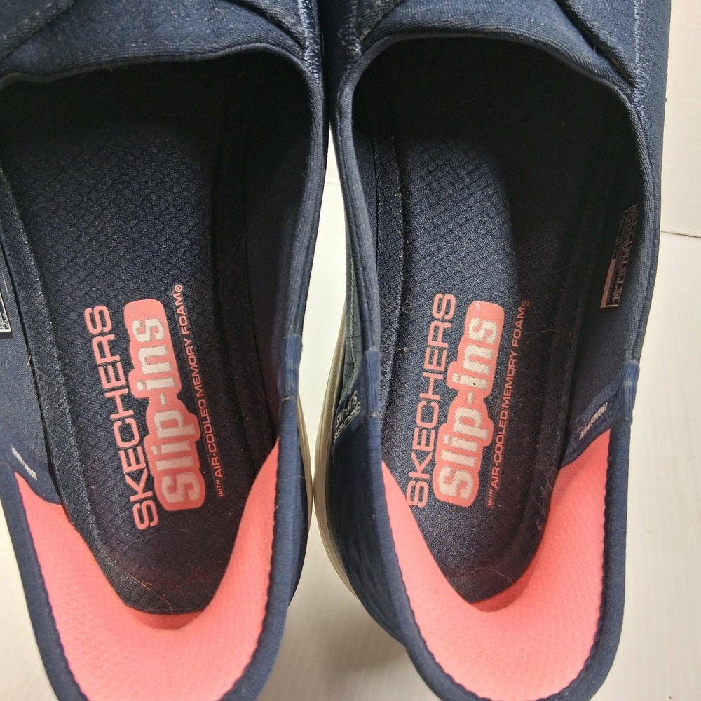 Skechers Slip-ins On-the-Go Navy Pink Walking Shoes 136543 Womens 10 - Picture 5 of 7